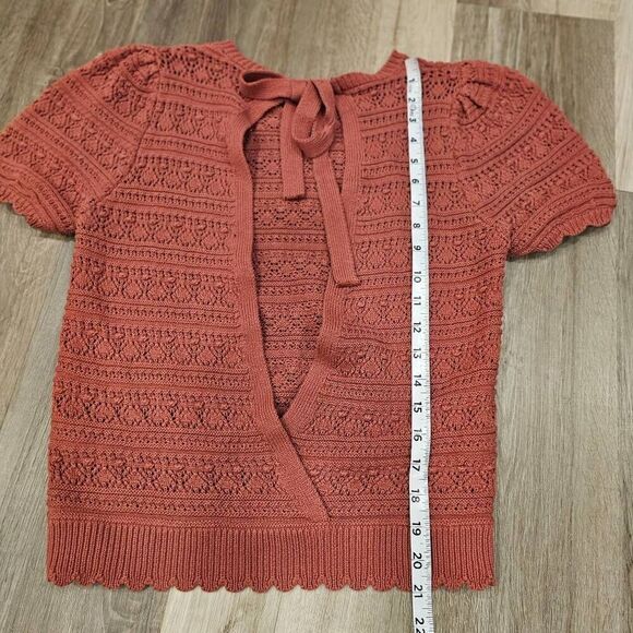 Francesca's Crochet Open Back Top Size Small - Picture 7 of 11